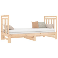 Produktbild för Utdragbar dagbädd 2x(90x190) cm massiv furu