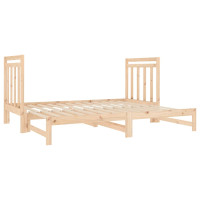 Produktbild för Utdragbar dagbädd 2x(90x190) cm massiv furu