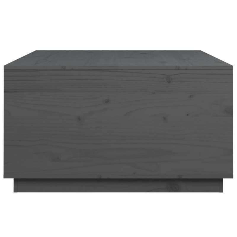 Produktbild för Soffbord grå 80x80x45 cm massiv furu
