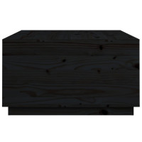 Miniatyr av produktbild för Soffbord svart 80x80x45 cm massiv furu