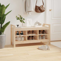 Produktbild för Skobänk 110x40x60 cm massiv furu