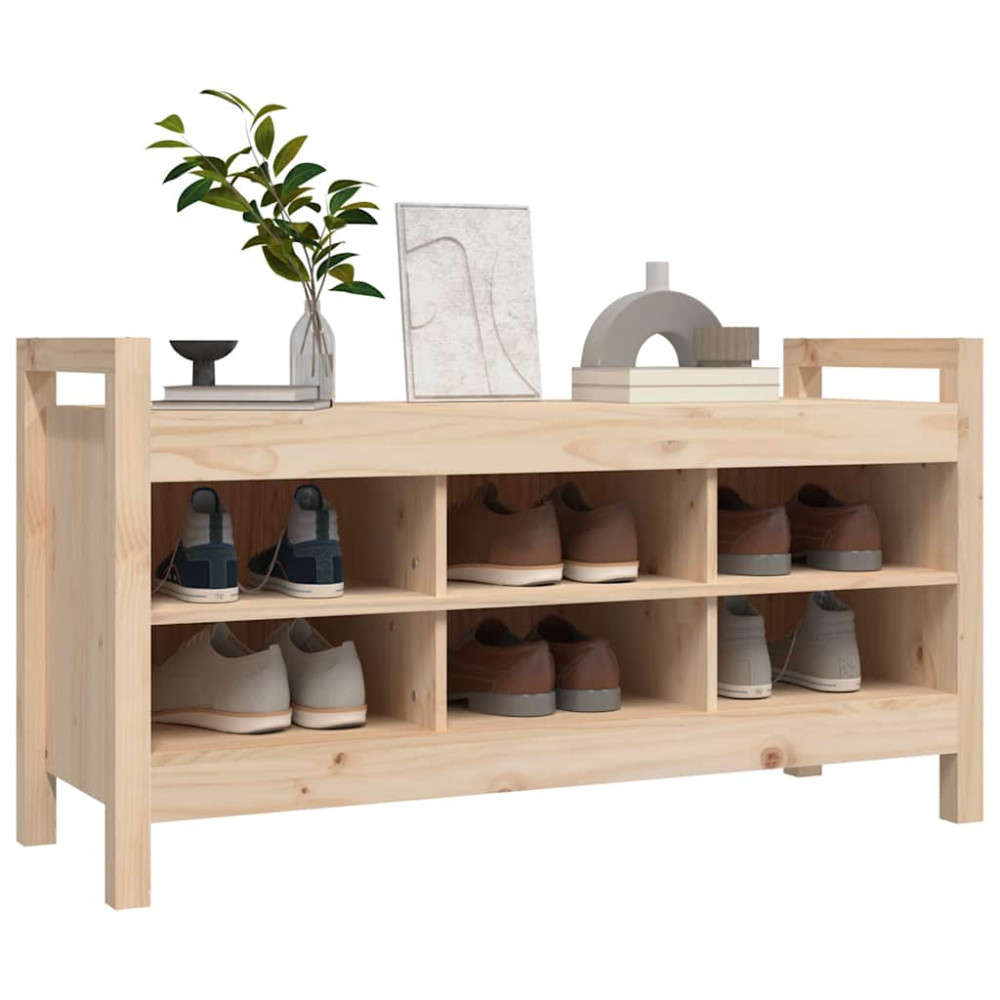 Produktbild för Skobänk 110x40x60 cm massiv furu