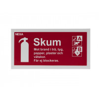 Miniatyr av produktbild för Skylt Brandsläckare Skum 10x20cm