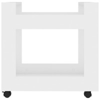 Miniatyr av produktbild för Skrivbordsvagn vit 60x45x60 cm konstruerat trä