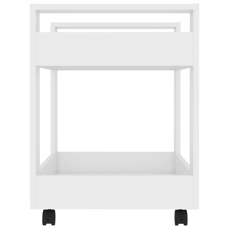 Produktbild för Skrivbordsvagn vit 60x45x60 cm konstruerat trä