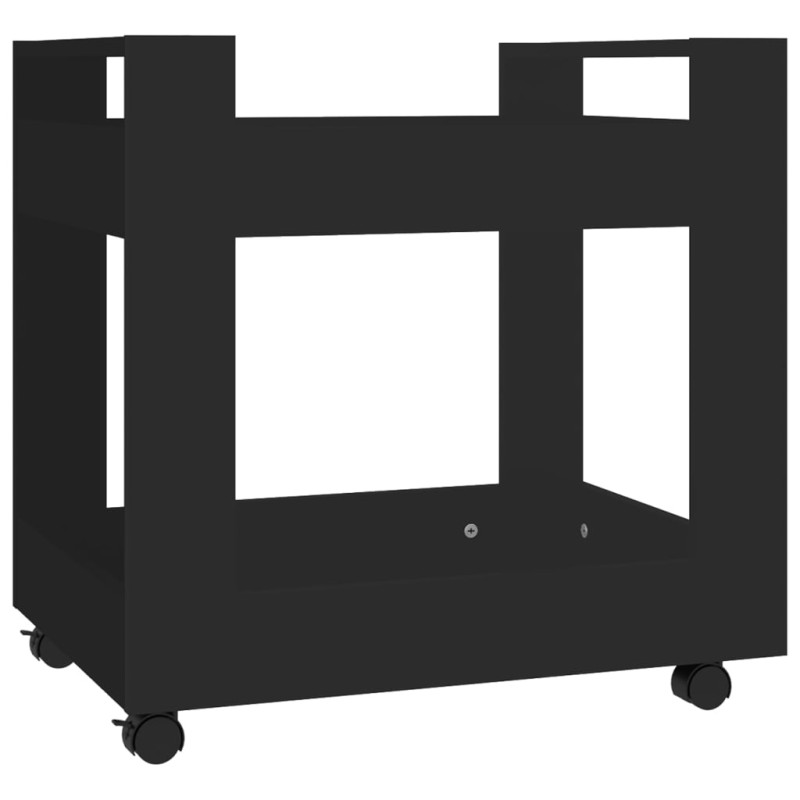 Produktbild för Skrivbordsvagn svart 60x45x60 cm konstruerat trä