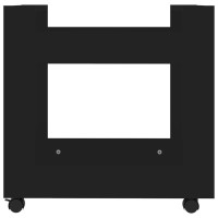 Miniatyr av produktbild för Skrivbordsvagn svart 60x45x60 cm konstruerat trä