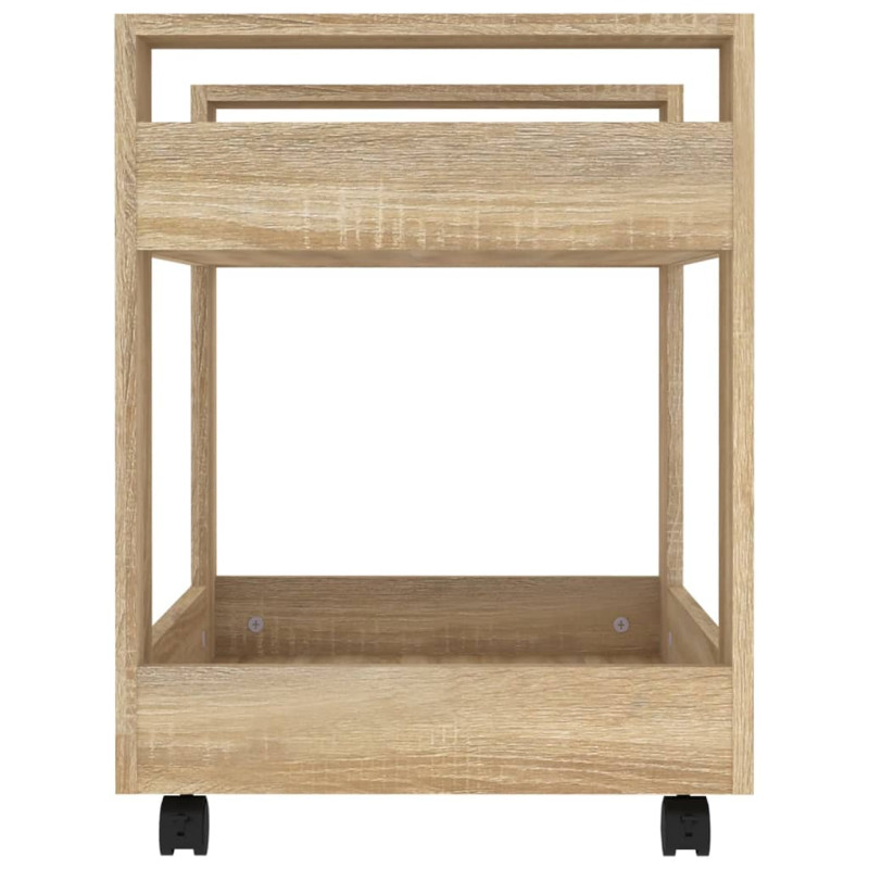 Produktbild för Skrivbordsvagn sonoma-ek 60x45x60 cm konstruerat trä