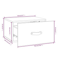 Produktbild för Väggmonterade sängbord 2 st 40x29,5x22 cm