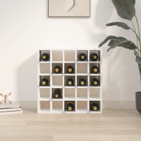 Produktbild för Vinskåp vit 56x25x56 cm massivt trä furu