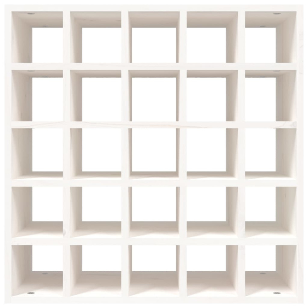 Produktbild för Vinskåp vit 56x25x56 cm massivt trä furu