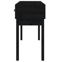 Produktbild för Konsolbord svart 114x40x75 cm massiv furu
