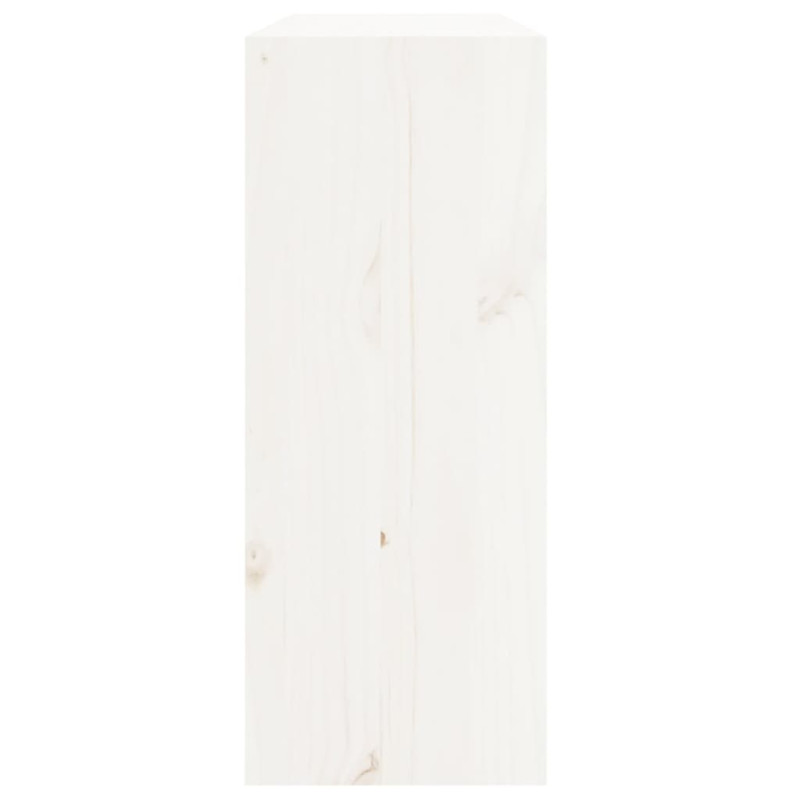Produktbild för Vinskåp vit 62x25x62 cm massiv furu