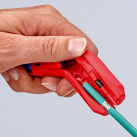 Miniatyr av produktbild för Knipex ErgoStrip kabelskalare Blå, Röd