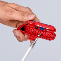Miniatyr av produktbild för Knipex ErgoStrip kabelskalare Blå, Röd