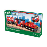 Produktbild för BRIO World - Räddningståg med brandsläckning