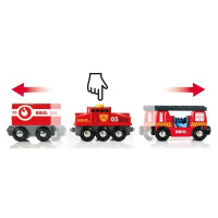 Produktbild för BRIO World - Räddningståg med brandsläckning