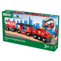 Produktbild för BRIO World - Räddningståg med brandsläckning