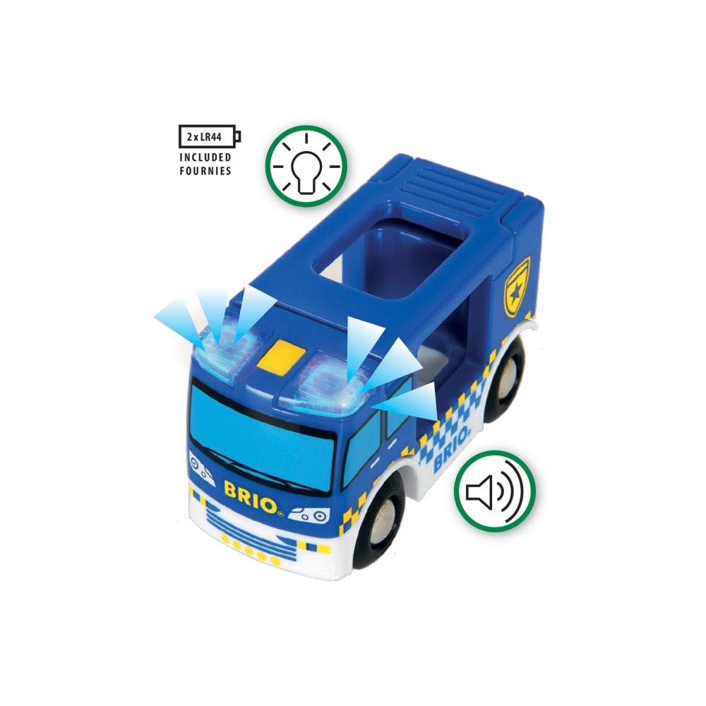Produktbild för BRIO World - Polisbuss
