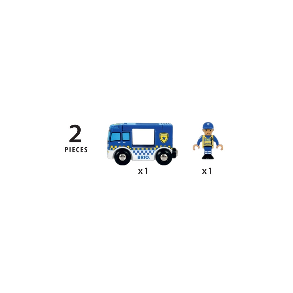 Produktbild för BRIO World - Polisbuss