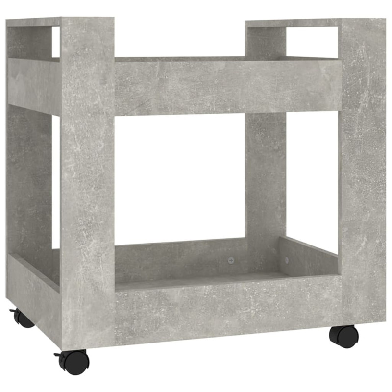 Produktbild för Skrivbordsvagn betonggrå 60x45x60 cm konstruerat trä