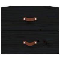 Produktbild för Väggmonterade sängbord svart 50x36x40 cm