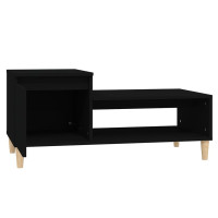 Produktbild för Soffbord svart 100x50x45 cm konstruerat trä
