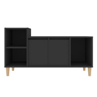 Miniatyr av produktbild för TV-skåp svart 100x35x55 cm konstruerat trä