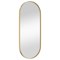 Produktbild för Väggmonterad spegel guld 25x60 cm ovan