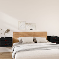 Miniatyr av produktbild för Väggmonterade sängbord 2 st svart 50x36x40 cm