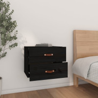 Miniatyr av produktbild för Väggmonterade sängbord 2 st svart 50x36x40 cm