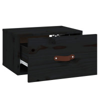 Produktbild för Väggmonterade sängbord svart 40x29,5x22 cm