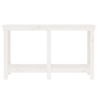 Produktbild för Skobänk vit 140x50x80 cm massiv furu