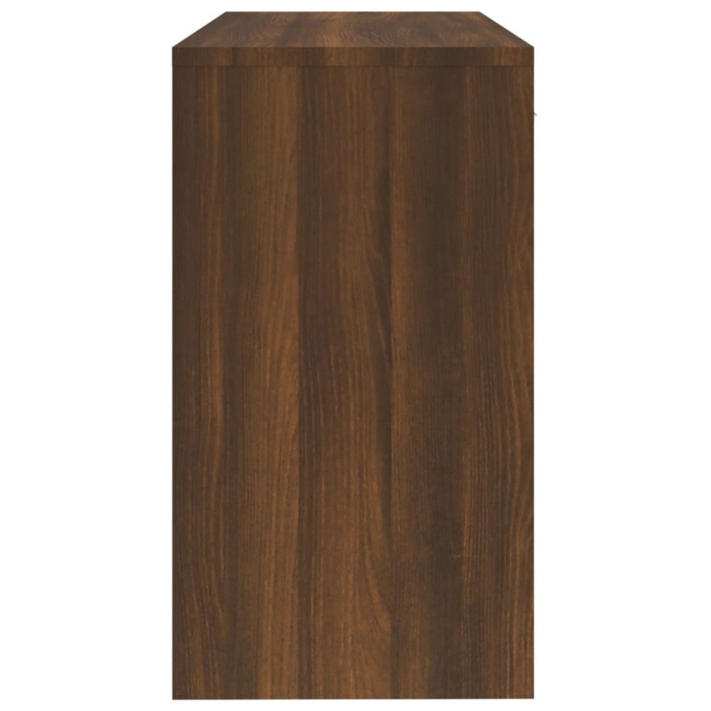Produktbild för Skrivbord lådor & skåp brun ek 100x40x73cm konstruerat trä
