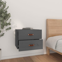 Produktbild för Väggmonterade sängbord grå 50x36x40 cm