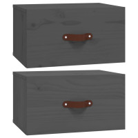 Miniatyr av produktbild för Väggmonterade sängbord 2 st grå 40x29,5x22 cm