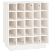 Produktbild för Vinskåp vit 55,5x34x61 cm massiv furu