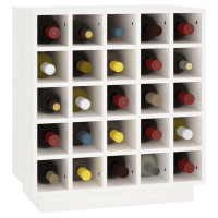 Produktbild för Vinskåp vit 55,5x34x61 cm massiv furu