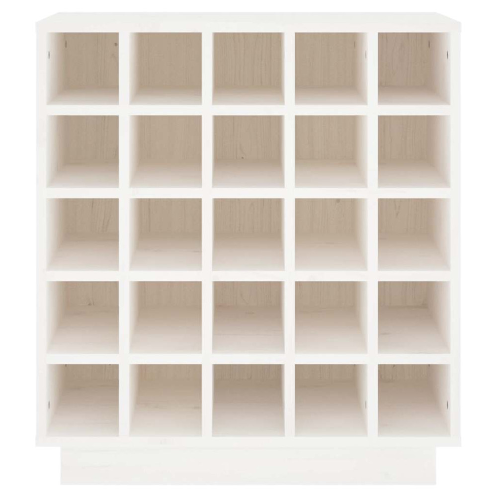 Produktbild för Vinskåp vit 55,5x34x61 cm massiv furu