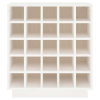 Produktbild för Vinskåp vit 55,5x34x61 cm massiv furu