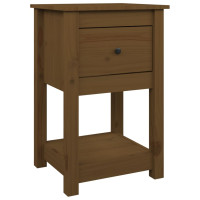 Produktbild för Sängbord 2 st honungsbrun 40x35x61,5 cm massiv furu