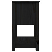 Produktbild för Sängbord 2 st svart 40x35x61,5 cm massiv furu