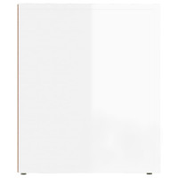 Produktbild för Sängbord 2 st vit högglans 50x39x47 cm