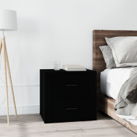Produktbild för Sängbord svart 50x39x47 cm
