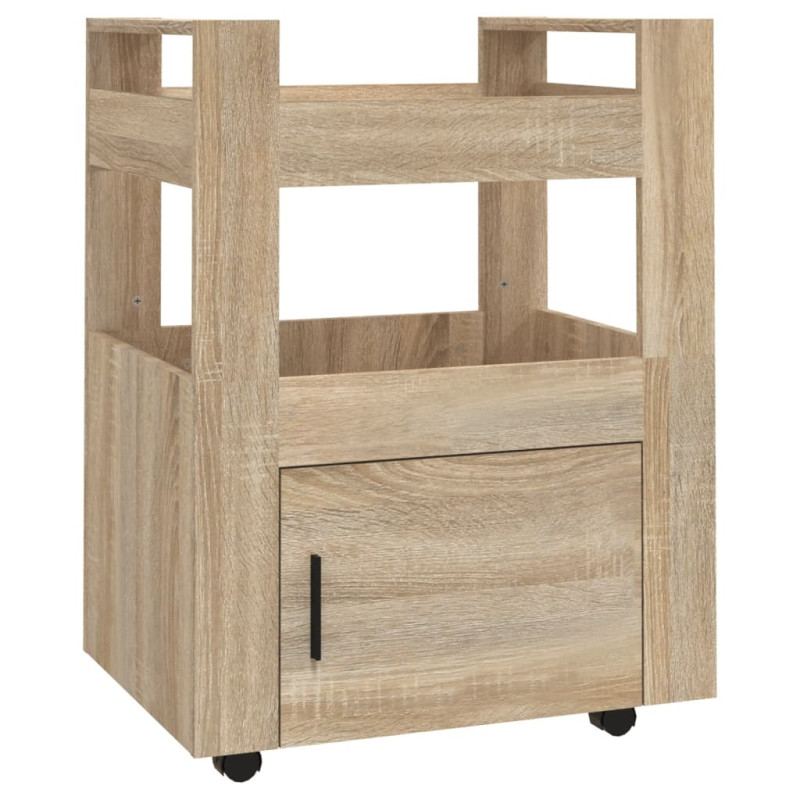 Produktbild för Köksvagn sonoma-ek 60x45x80 cm konstruerat trä