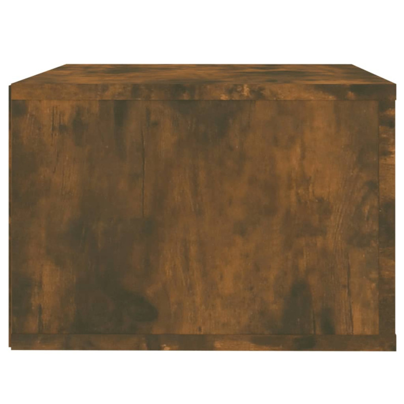 Produktbild för Väggmonterat sängbord rökfärgad ek 50x36x25 cm