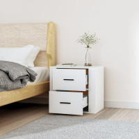Produktbild för Väggmonterade sängbord vit 50x36x47 cm