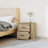 Produktbild för Väggmonterat sängbord sonoma-ek 50x36x47 cm