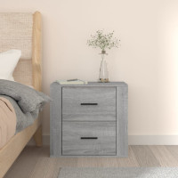 Produktbild för Väggmonterade sängbord grå sonoma 50x36x47 cm