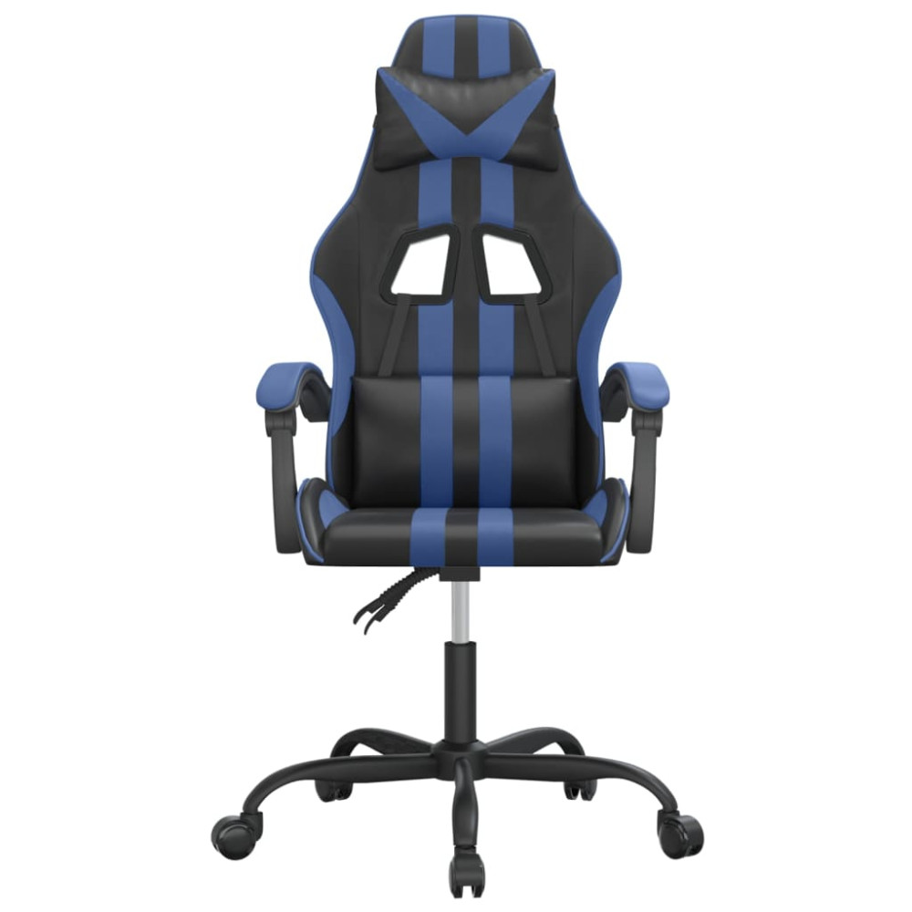 Produktbild för Gamingstol svart och blå konstläder
